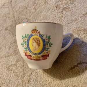 Antique Queen Elizabeth Coronation Mug 1953
